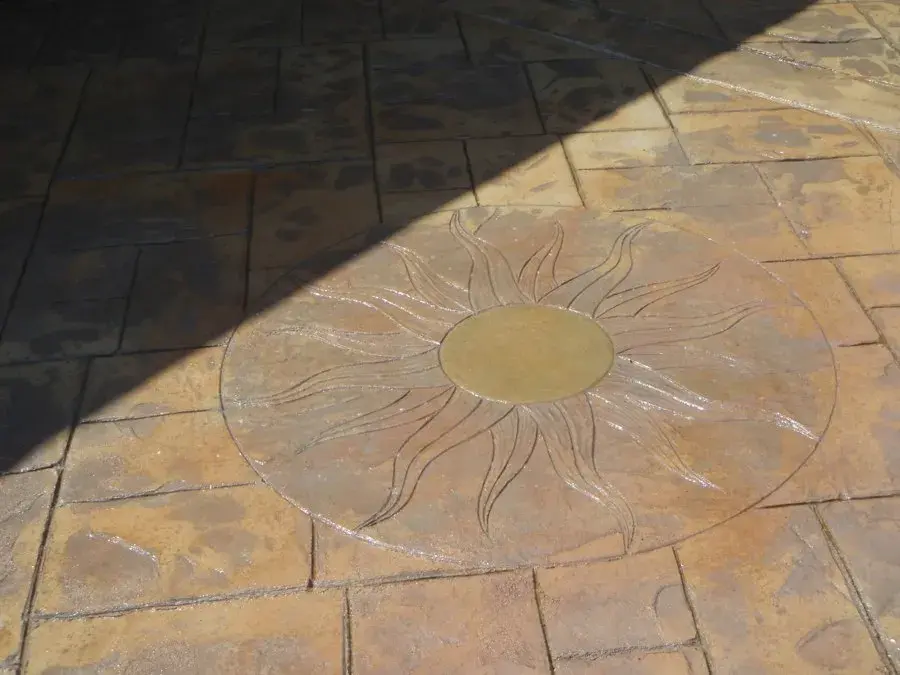 Stamped concrete design detail